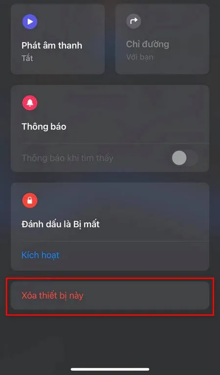 Mẹo xoá thiết bị nhanh trong Find My