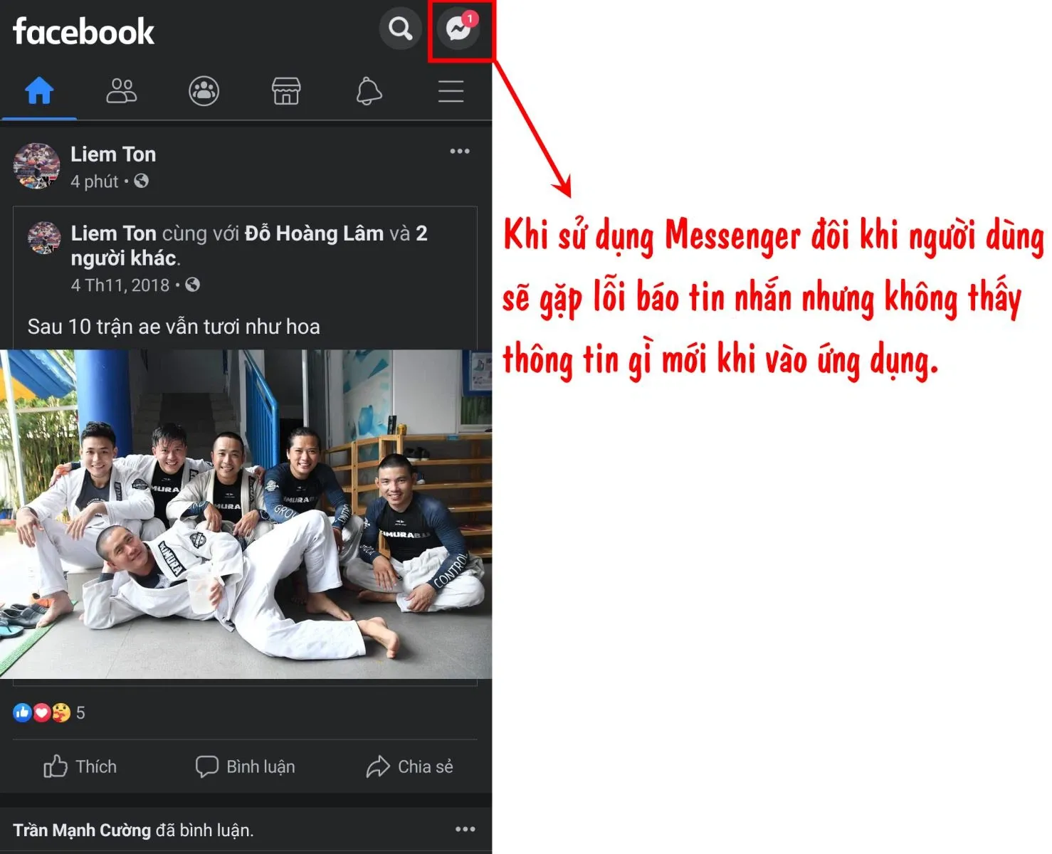 Messenger báo có tin nhắn nhưng không thấy là do đâu?