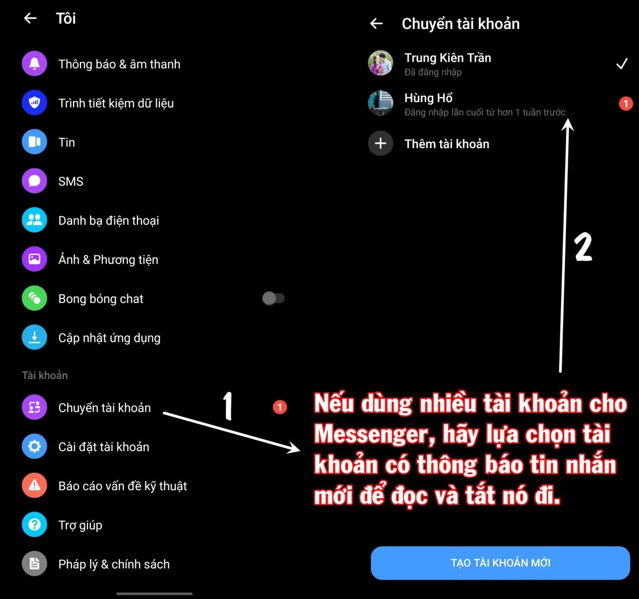 Messenger báo có tin nhắn nhưng không thấy là do đâu?