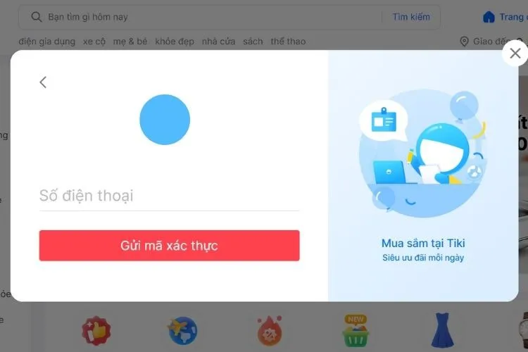 Mở Tiki siêu đơn giản và bắt đầu mua hàng online thật dễ dàng