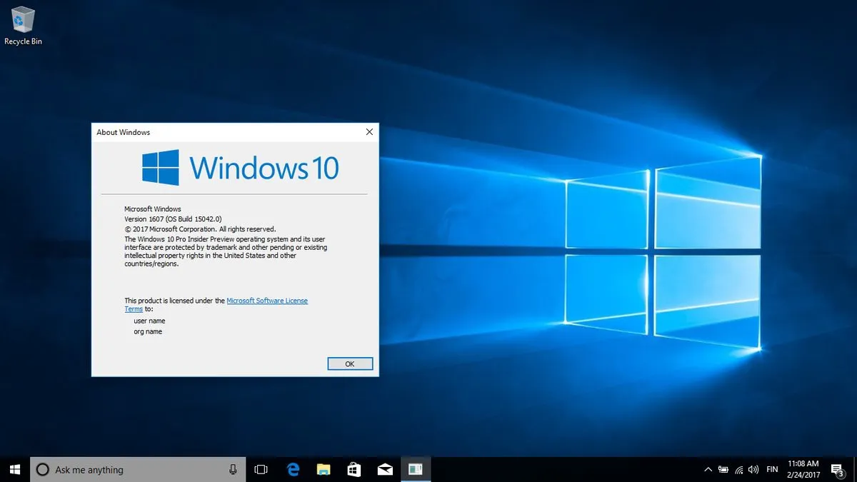 Mời tải về và trải nghiệm Windows 10 Build 15042