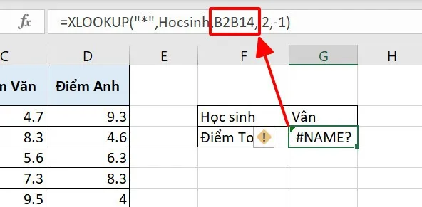 Một số lỗi NAME trong Excel phổ biến và cách khắc phục