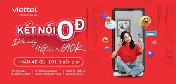 Nhận ngay data 4G Viettel giá 0 ĐỒNG chỉ với 1 tin nhắn cực đơn giản