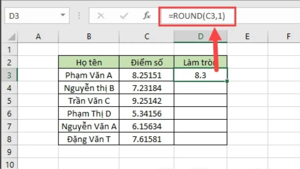 Những cách làm tròn số bằng hàm Round trong Excel bạn nên lưu ngay để áp dụng