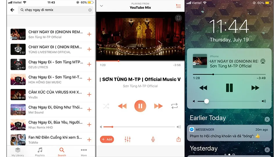 Những ứng dụng nghe nhạc YouTube tắt màn hình iPhone