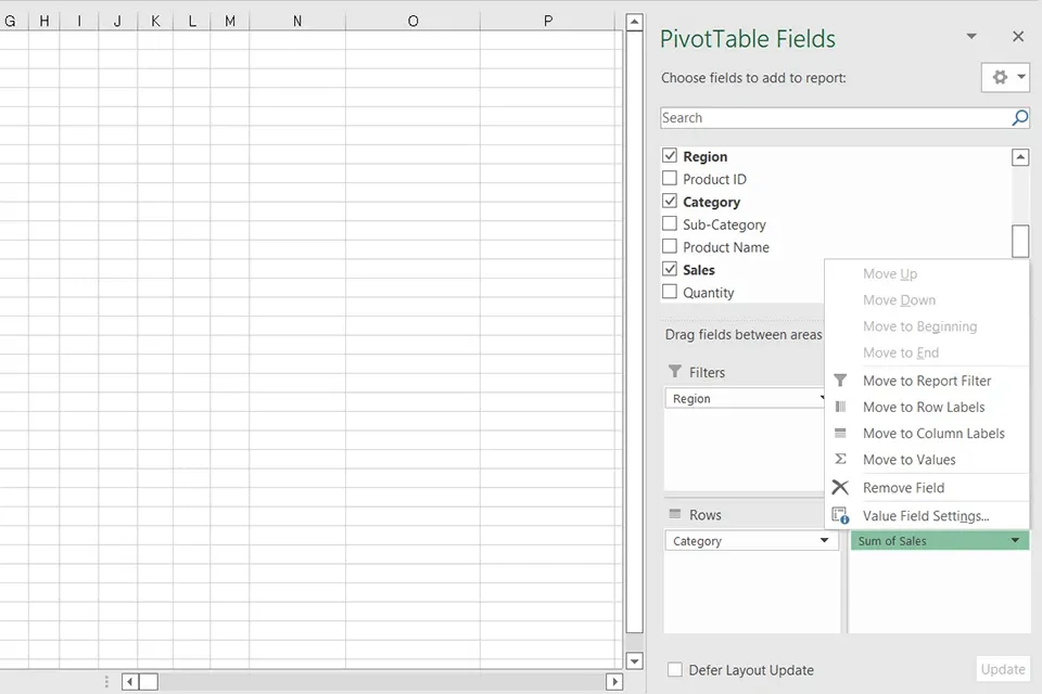 Pivot Table là gì? Cách sử dụng Pivot Table để thống kê dữ liệu trong Excel