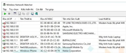 Quản lí hoàn toàn Wi-Fi nhà bạn bằng Wireless Network Watcher