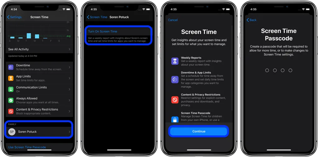 Quản lý thời gian sử dụng của người nhà với Screen Time trên iPhone 11