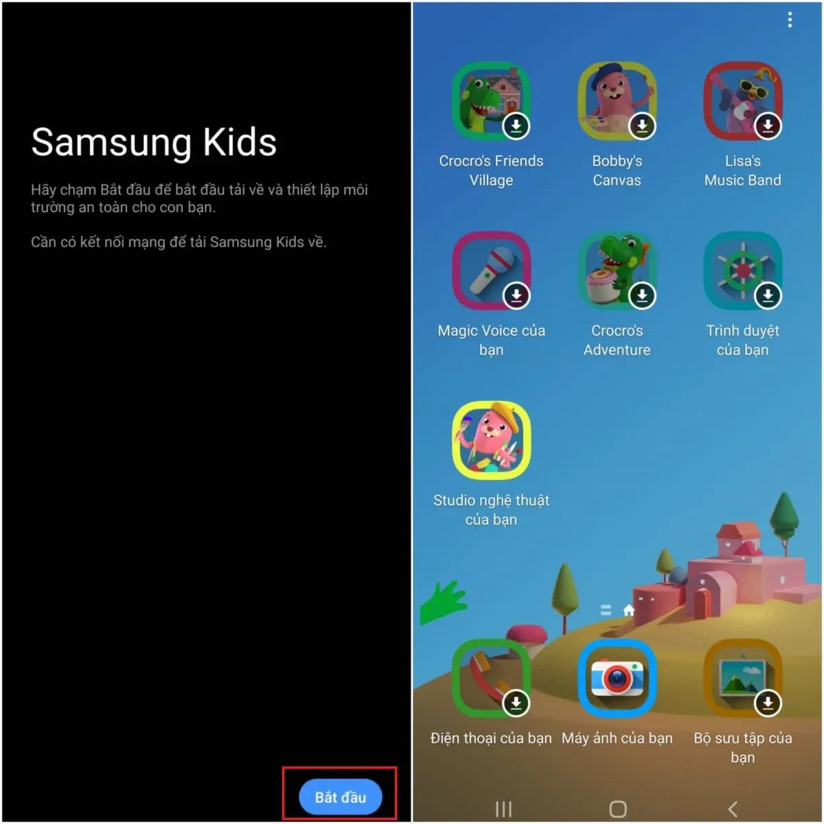 Quản lý việc sử dụng điện thoại của trẻ em với Samsung Kids