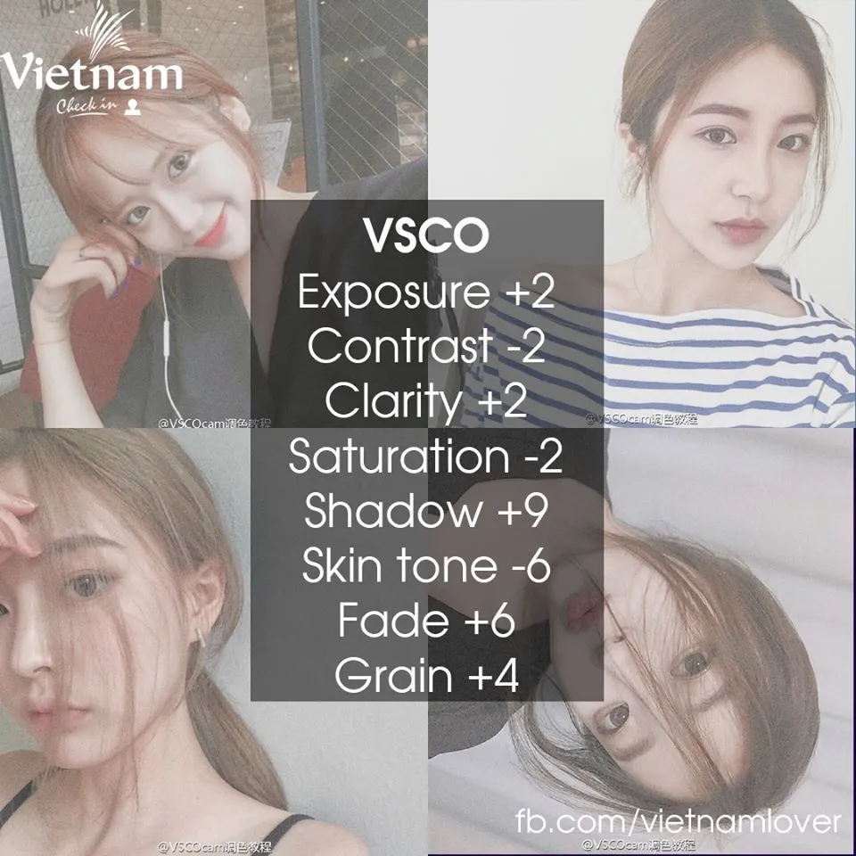 Selfie chuẩn ‘’gái Hàn’’ với loạt công thức VSCO cực hấp dẫn này