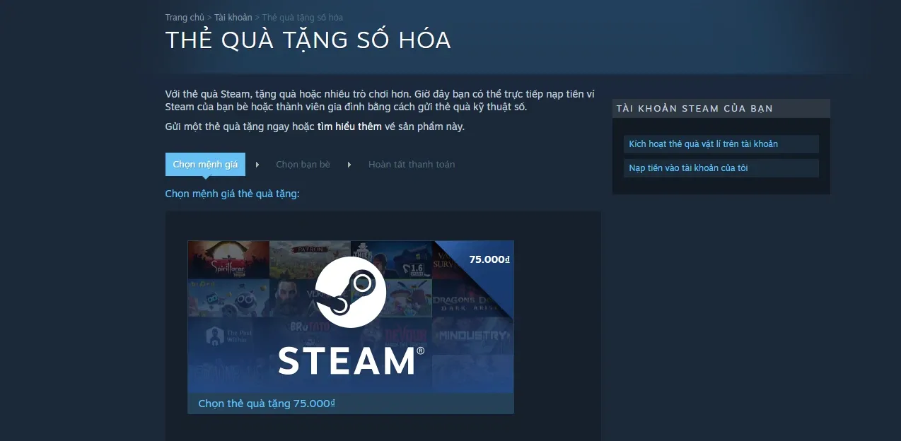 Steam Wallet là gì? Cách nạp tiền và đổi thẻ quà tặng đơn giản