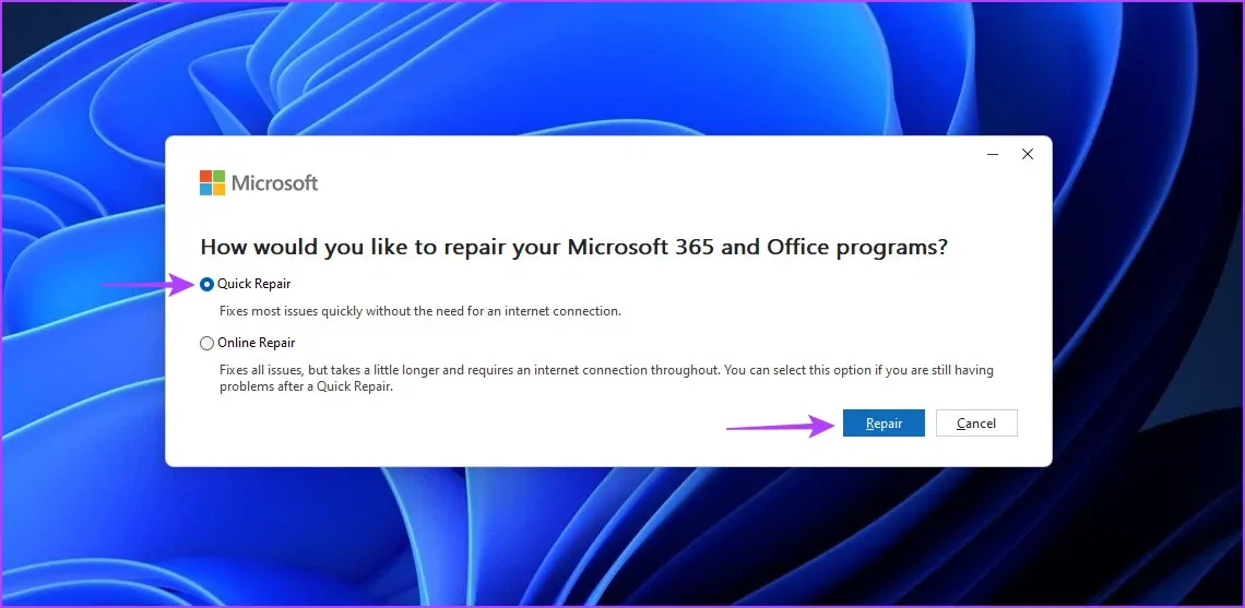 Sửa lỗi Microsoft Office mắc kẹt với thông báo Getting Things Ready trên Windows 11