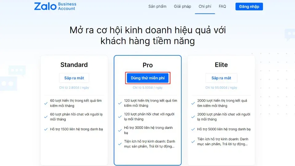 Tài khoản Business Zalo là gì? Cách đăng ký thế nào? Phí đăng ký bao nhiêu?