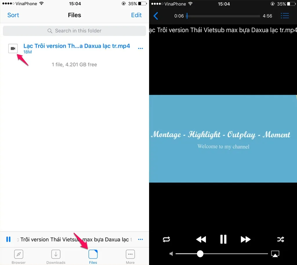Tải video trên iOS dễ dàng với ứng dụng Browser and File Manager for Documents