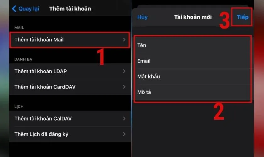 Tạo email trên điện thoại iPhone đơn giản, nhanh chóng khi thực hiện theo hướng dẫn sau