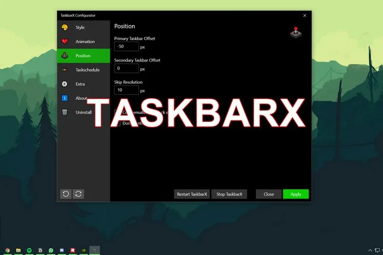 TaskbarX – Hướng dẫn tải, trải nghiệm và tùy chỉnh thanh tác vụ theo cách bạn muốn