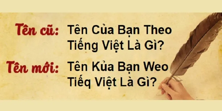 Tên của bạn như thế nào khi viết dưới ngôn ngữ “Tiếq Việt” cải tiến