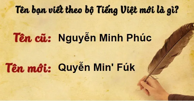 Tên của bạn như thế nào khi viết dưới ngôn ngữ “Tiếq Việt” cải tiến