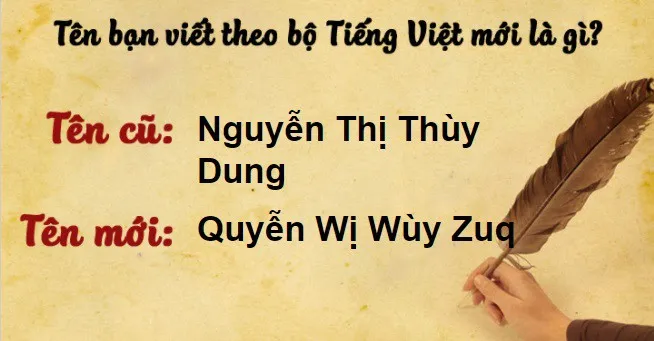 Tên của bạn như thế nào khi viết dưới ngôn ngữ “Tiếq Việt” cải tiến