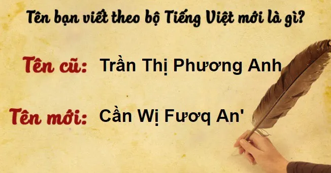 Tên của bạn như thế nào khi viết dưới ngôn ngữ “Tiếq Việt” cải tiến