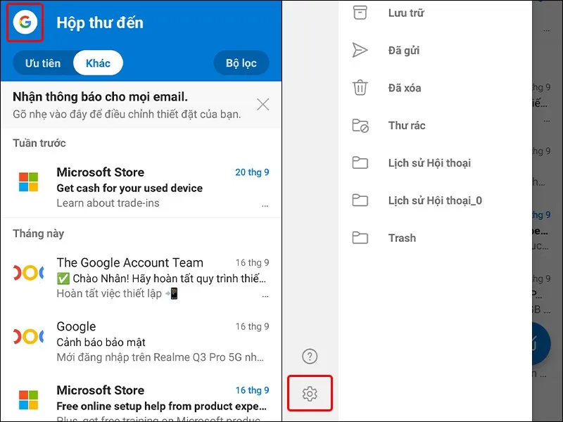 Thao tác nhanh chóng với email bằng tùy chọn trượt nhanh trên Outlook cực dễ