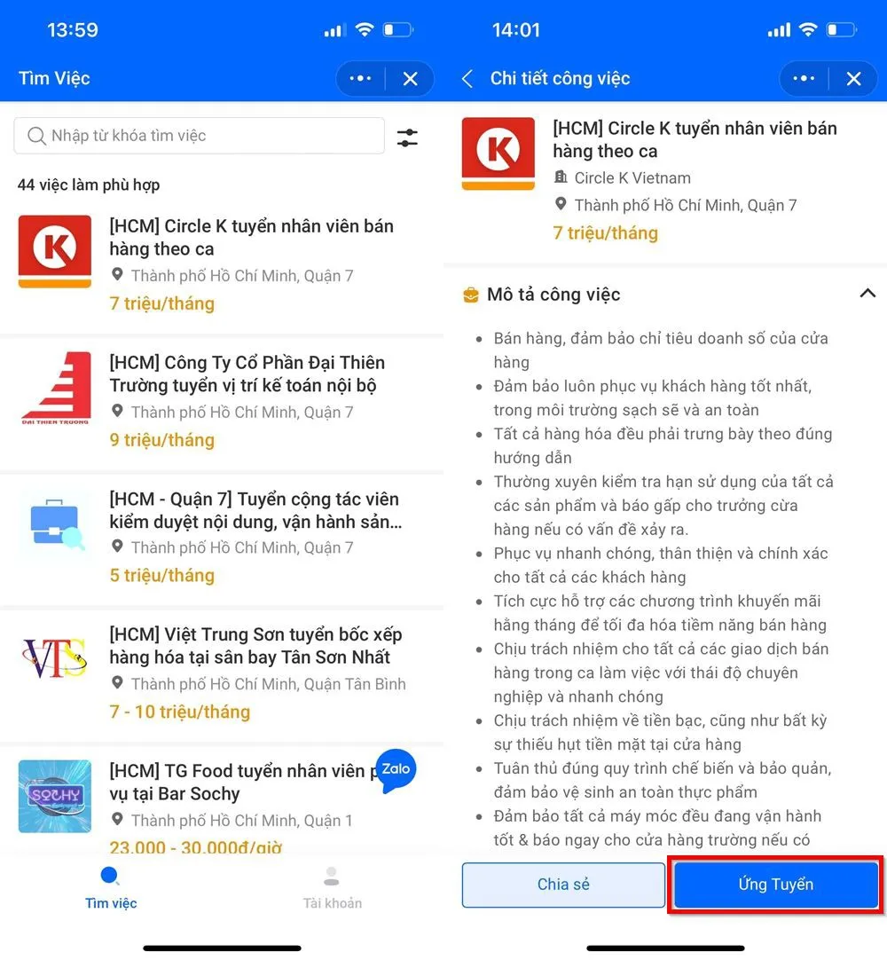Thử ngay cách tìm việc trên Zalo với vô vàn sự lựa chọn cho bạn