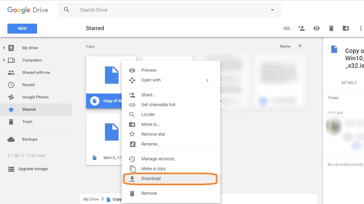 [Thủ thuật] Cách download file khi bị giới hạn số lần tải trên Google Drive