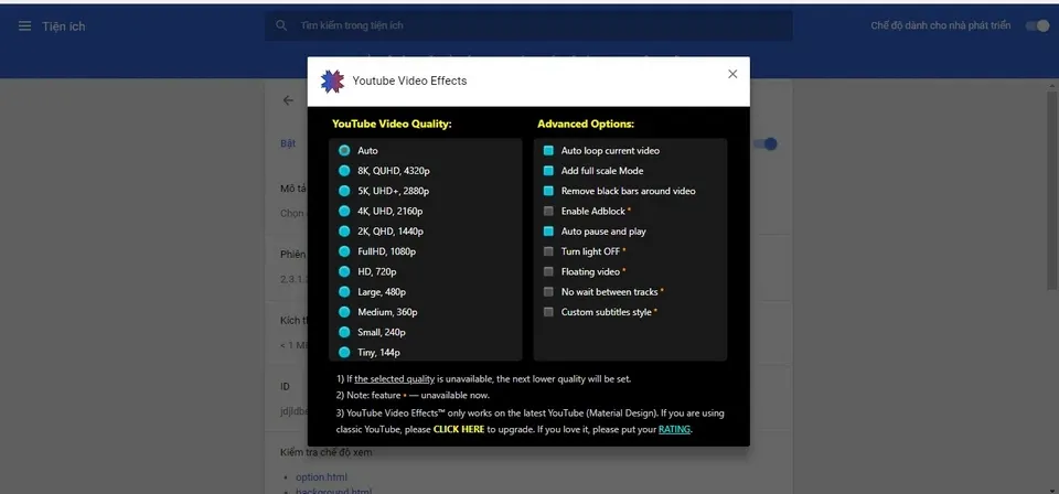 [Thủ thuật] Cách thêm hiệu ứng, bỏ quảng cáo, xóa khoảng đen khi xem YouTube