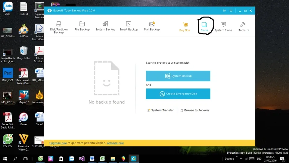 Thủ thuật chuyển Windows bằng “EaseUS Todo Backup”