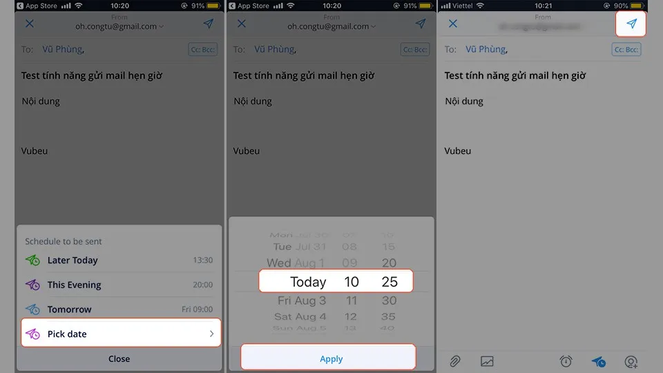 [Thủ thuật] Hẹn giờ gửi email trên iPhone và iPad