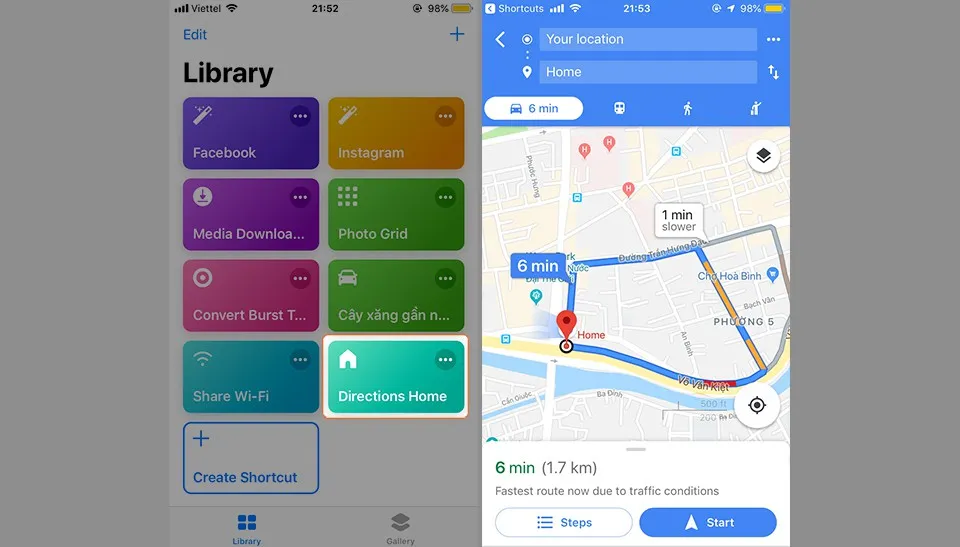 [Thủ thuật iOS] Tìm đường về nhà nhanh chóng với Siri Shortcuts