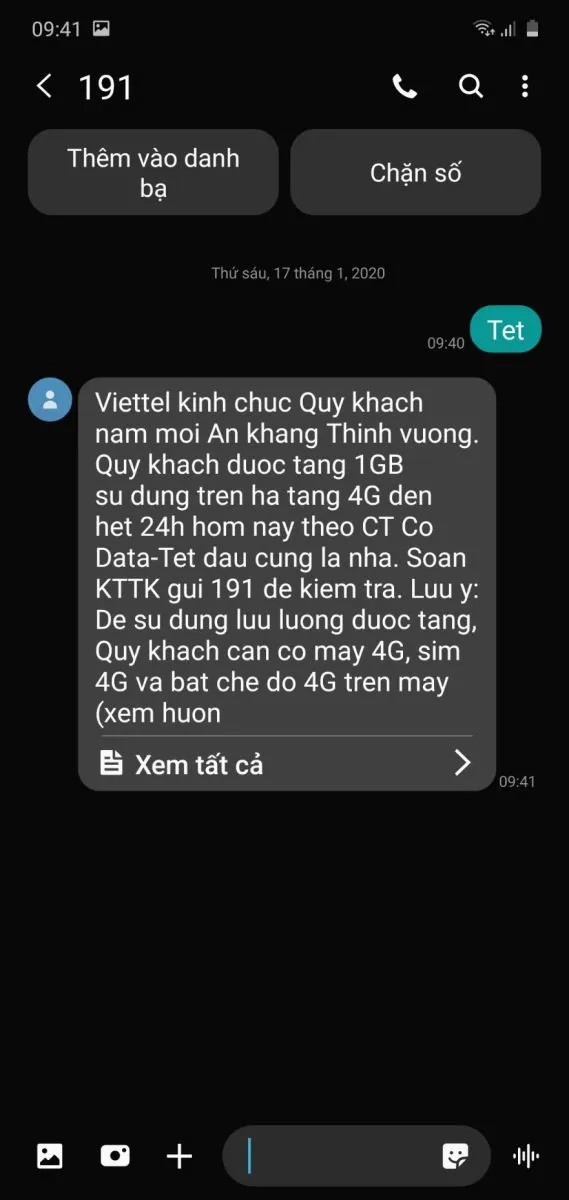 Thủ thuật nhận Data 4G của Viettel lì xì Xuân Canh Tý