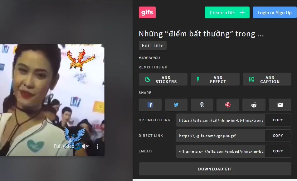 Thủ thuật tạo ảnh động GIF từ clip Youtube đơn giản