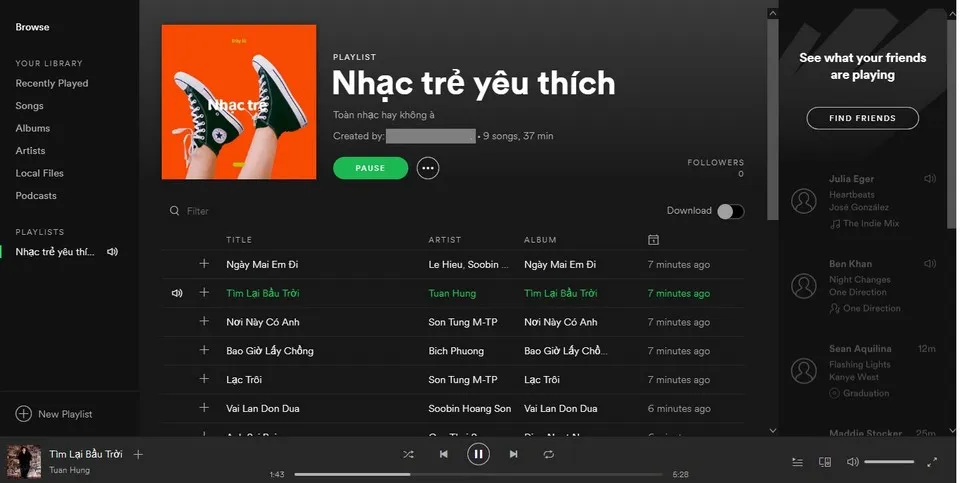 [Thủ thuật] Thiết kế ảnh bìa độc lạ cho playlist nhạc Spotify