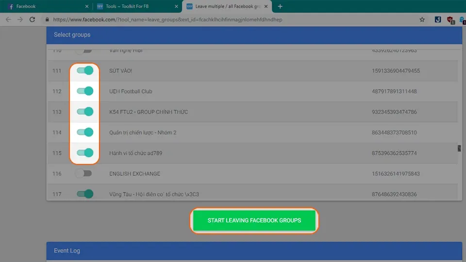 [Thủ thuật] Thoát hàng loạt Group trên Facebook chỉ bằng một cú nhấp chuột