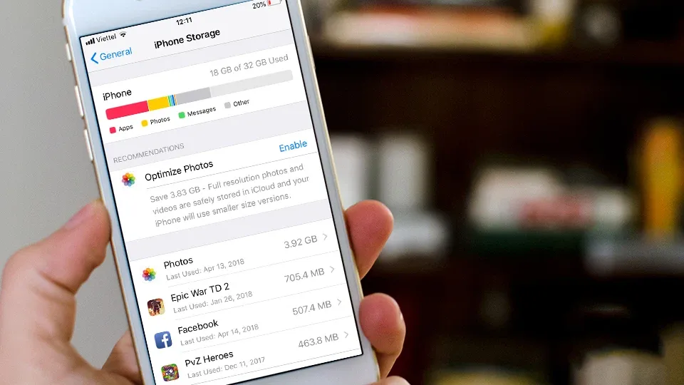 Thủ thuật tiết kiệm dung lượng lưu trữ trên iPhone (Ảnh 1)