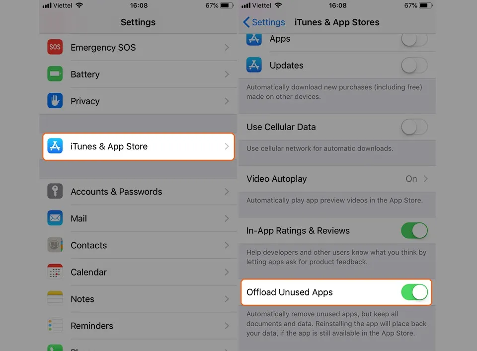 [Thủ thuật] Tiết kiệm dung lượng lưu trữ trên iPhone với tính năng Offload Unused Apps