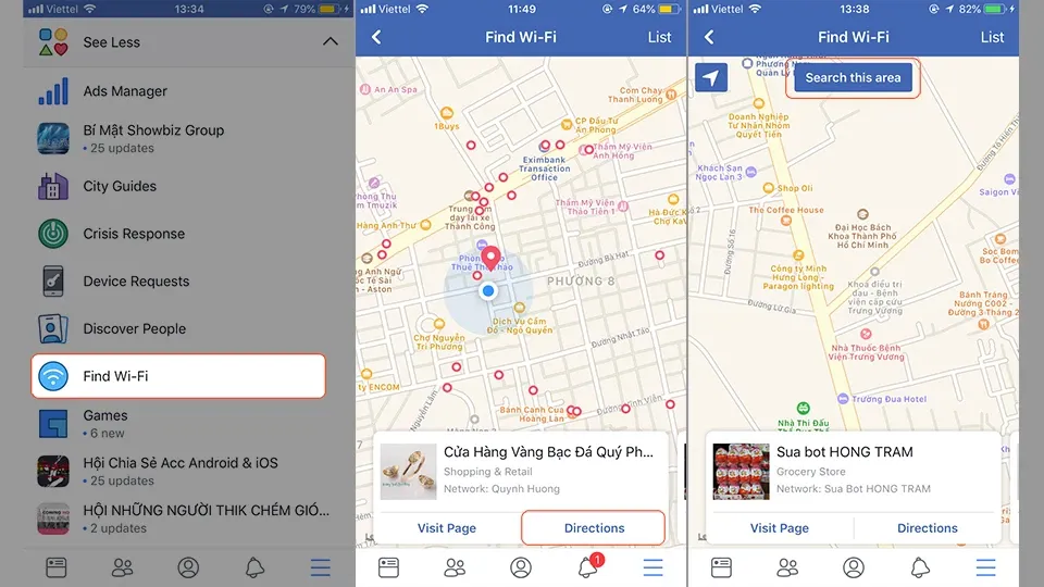 [Thủ thuật] Tìm kiếm mạng Wi-Fi miễn phí xung quanh bạn bằng ứng dụng Facebook