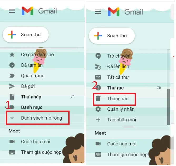 Thùng rác trong Gmail nằm ở đâu? Cách xóa và khôi phục gmail đã xóa trong thùng rác