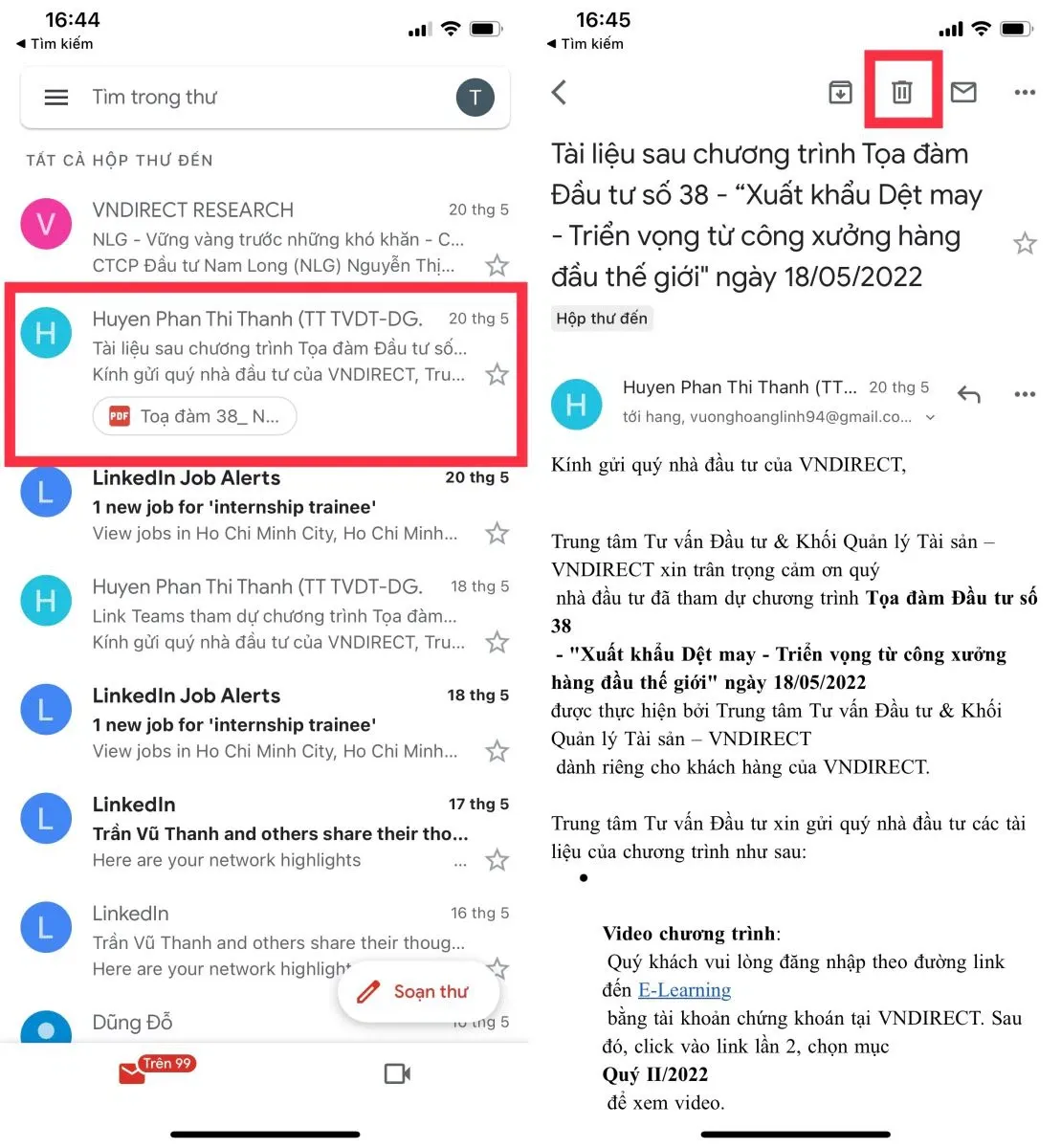 Thùng rác trong Gmail nằm ở đâu? Cách xóa và khôi phục gmail đã xóa trong thùng rác