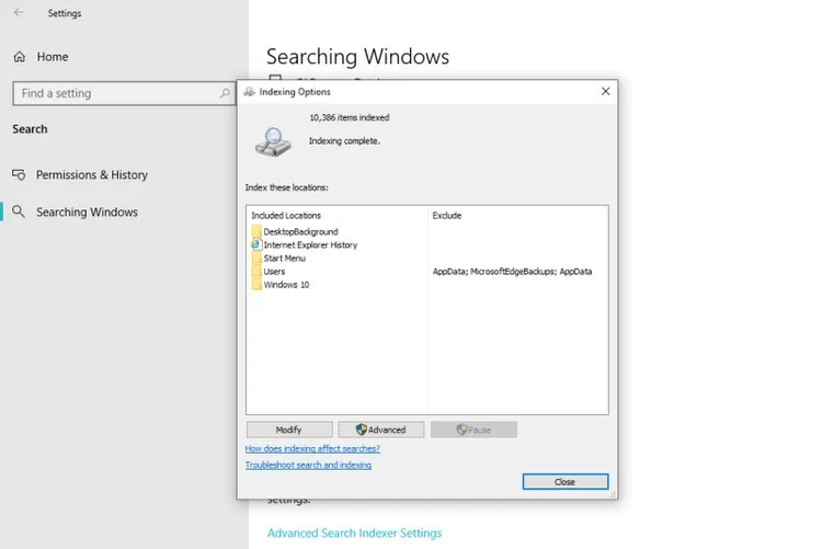 Tìm bất cứ thứ gì bằng Enhanced Search trên Windows 10