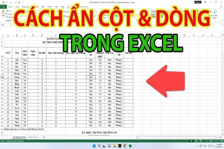 Tìm hiểu các cách ẩn cột trong Excel đơn giản nhất để làm tinh gọn bảng tính