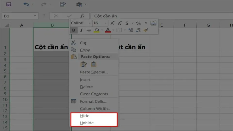 Tìm hiểu các cách ẩn cột trong Excel đơn giản nhất để làm tinh gọn bảng tính