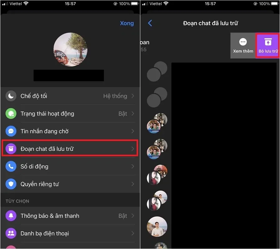 Tin nhắn lưu trữ có thông báo không? Hướng dẫn xem các mục lưu trữ tại Messenger