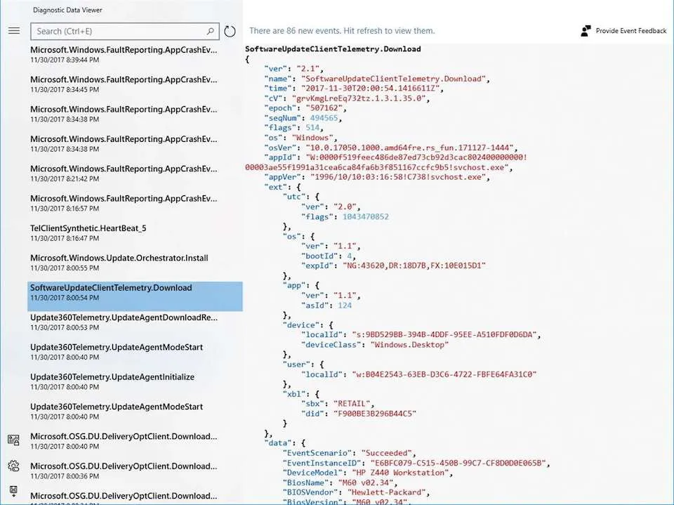 Tính năng Diagnostic Data Viewer: Hỗ trợ xem và xóa dữ liệu mà hệ điều hành Windows 10 thu thập