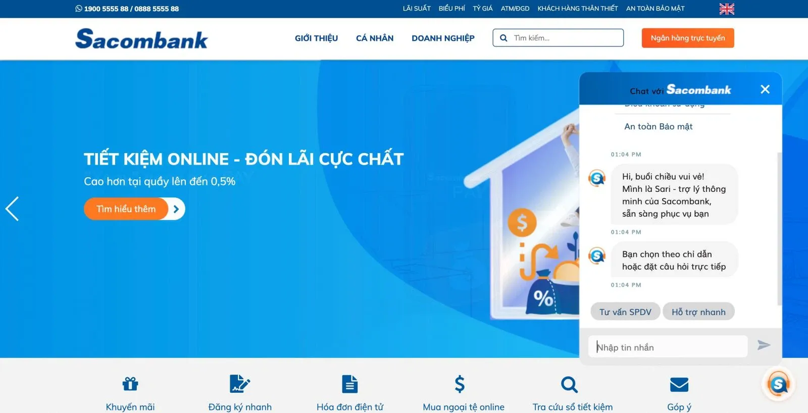 Tổng đài Sacombank | Số hotline hỗ trợ khách hàng Sacombank 24/7