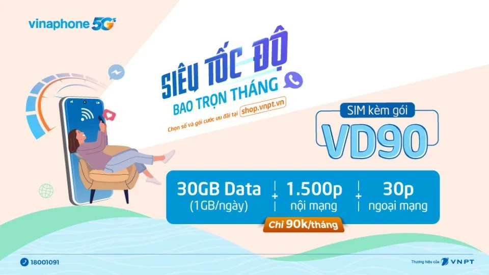 Tổng hợp những gói cước 4G Vinaphone giá siêu ưu đãi, thoải mái lướt web cả tháng