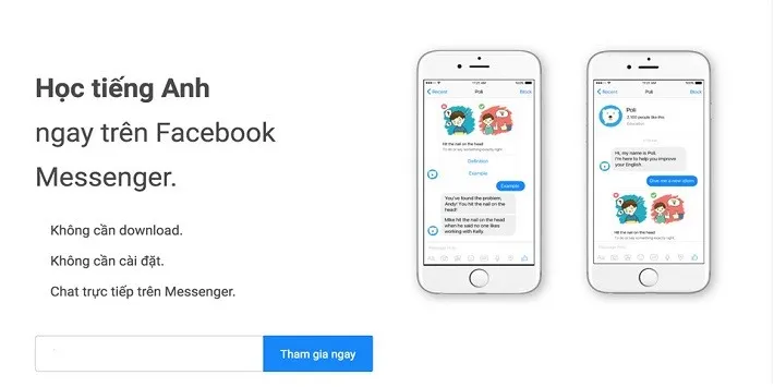 Trau dồi vốn từ vựng, ngữ pháp tiếng Anh cùng Facebook Messenger