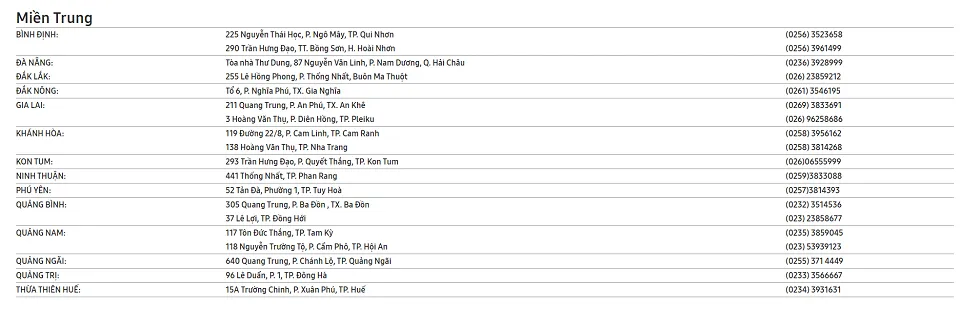 Trung tâm bảo hành điện thoại Samsung nằm ở đâu?