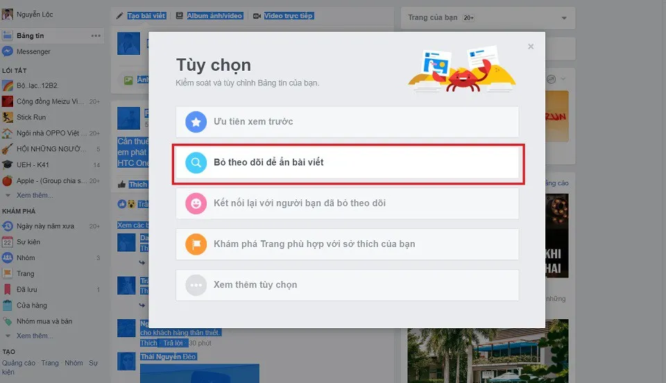 Unfollow/bỏ theo dõi cùng lúc nhiều người trên Facebook chỉ bằng vài cú click chuột